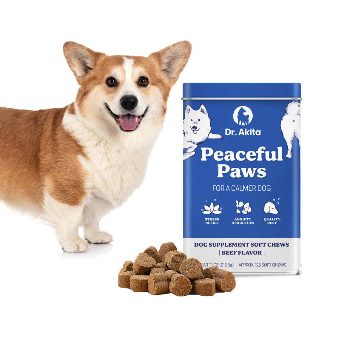 Peaceful Paws - Dog Supplement Soft Chews For A Calm Canine